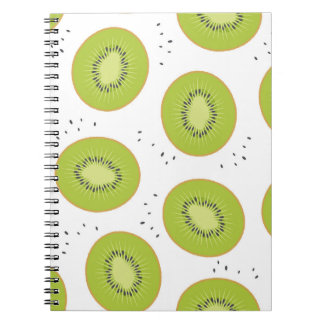 Kiwi's plakjes, naadloze illustratie. notitieboek