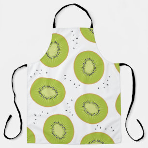 Kiwi's plakjes, naadloze illustratie. schort
