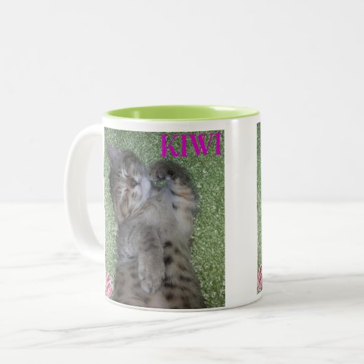 Kiwi's Smile Coffee Mok (Voorkant links)