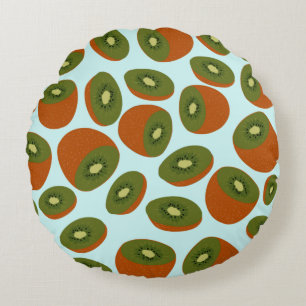 Kiwivruchten Pattern Rond Kussen