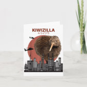 Kiwizilla Funny Kiwi _ New Zealand Bird Lovers Gif Kaart (Voorkant)