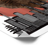 Kiwizilla Funny Kiwi _ New Zealand Bird Lovers Gif Poster (Hoek)