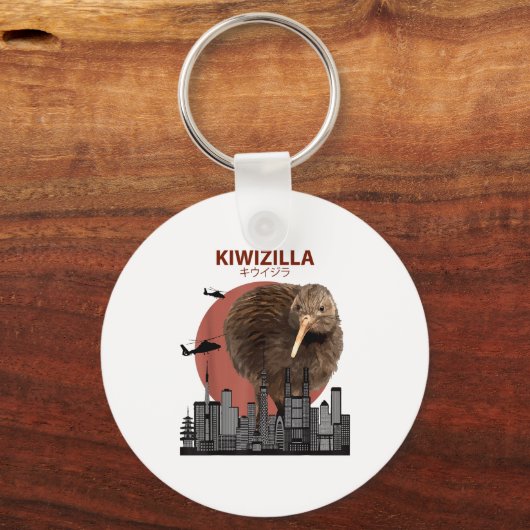 Kiwizilla Funny Kiwi _ New Zealand Bird Lovers Gif Sleutelhanger (Voorkant)