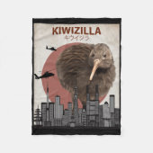 Kiwizilla Funny Kiwi New Zealand Bird Lovers Gift Fleece Deken (Voorkant)