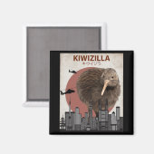 Kiwizilla Funny Kiwi New Zealand Bird Lovers Gift  Magneet (Voorkant / Achterkant)
