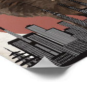 Kiwizilla Funny Kiwi New Zealand Bird Lovers Gift Poster (Hoek)