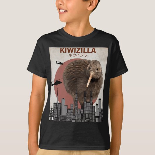 Kiwizilla Funny Kiwi New Zealand Bird Lovers Gift  T-shirt (Voorkant)
