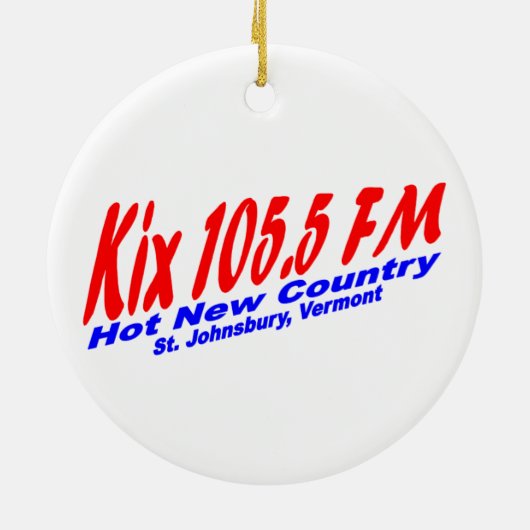 Kix 105,5 FM Ornament (Achterkant)