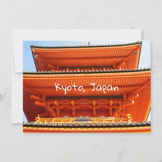 Kiyomizu-dera tempel, Kyoto, Japan Kaart (Voorkant)