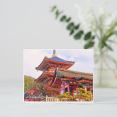 Kiyomizu-dera (Three-storied pagoda) Briefkaart (Staand voorkant)