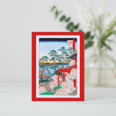 Kiyomizu Hall, Shinobazu Pond Hiroshige Fine Art Briefkaart (Staand voorkant)