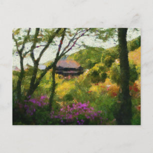 Kiyomizu-tempel in de lente briefkaart