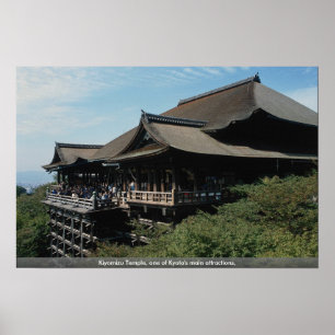 Kiyomizu Temple, een van de belangrijkste attracti Poster