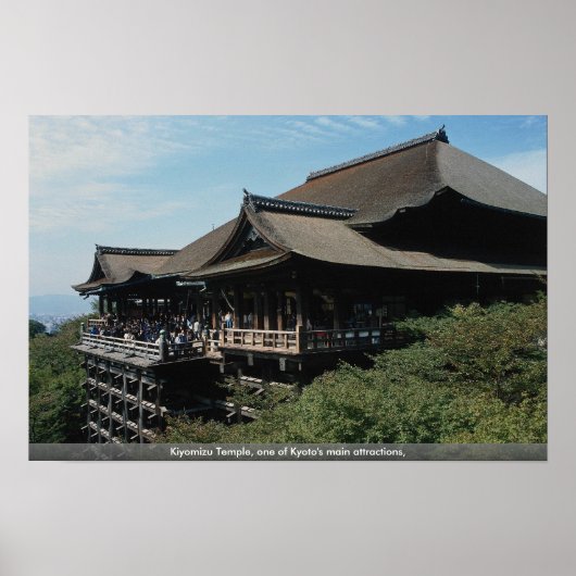 Kiyomizu Temple, een van de belangrijkste attracti Poster (Voorkant)