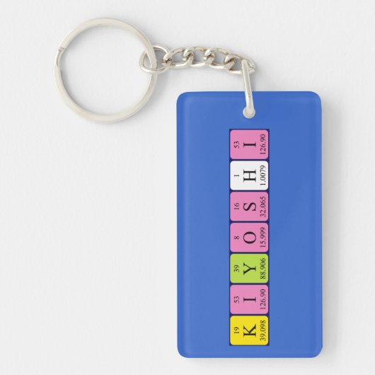 Kiyoshi periodieke lijstnaam keyring sleutelhanger (Voorkant)