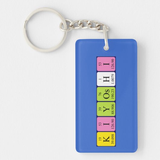 Kiyoshi periodieke lijstnaam keyring sleutelhanger (Voorkant)
