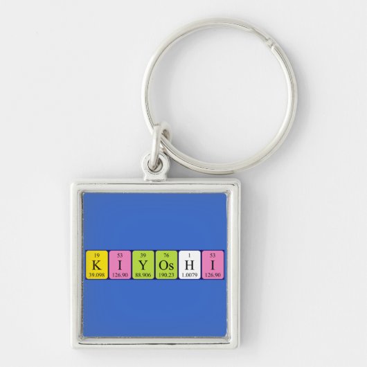 Kiyoshi periodieke lijstnaam keyring sleutelhanger (Voorkant)