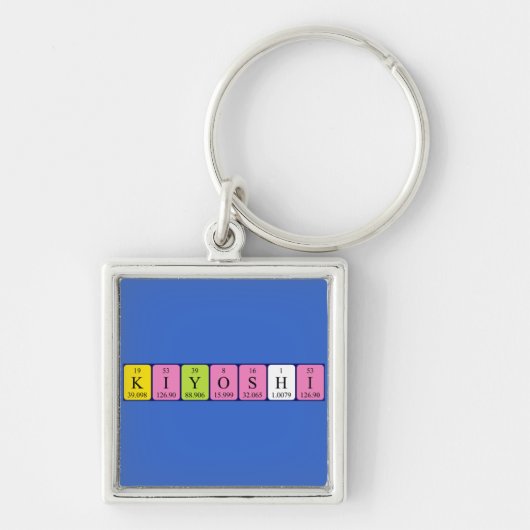 Kiyoshi periodieke lijstnaam keyring sleutelhanger (Voorkant)