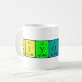 Kiyoshi periodieke tabelnaam mok (Voorkant links)