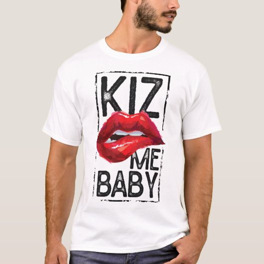 Kiz me baby t-shirt (Voorkant)