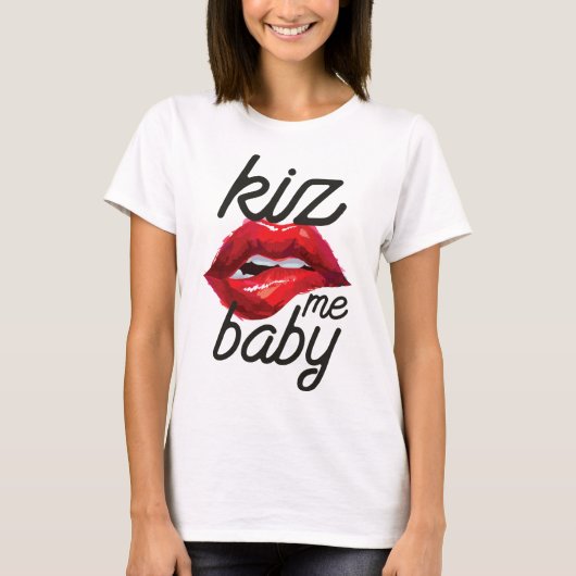 Kiz me baby t-shirt (Voorkant)