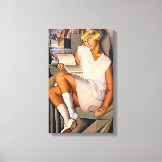 Kizette en Roos | Tamara de Lempicka | Canvas Afdruk (Voorkant)