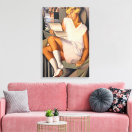 Kizette en Rose | Tamara de Lempicka | Canvas Afdruk