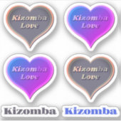 Kizomba danshart Custom-Cut Vinyl Sticker (Voorkant)