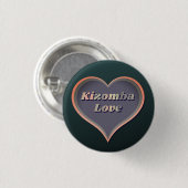 Kizomba Love Heart Ronde Button 3,2 Cm (Voorkant /achterkant)