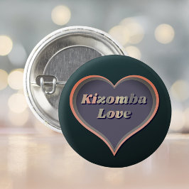 Kizomba Love Heart Ronde Button 3,2 Cm