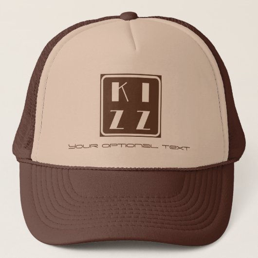 Kizz Kizomba Dance logo Cappie bruin Pet (Voorkant)