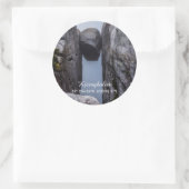 Kjeragbolten Ronde Sticker (Tas)