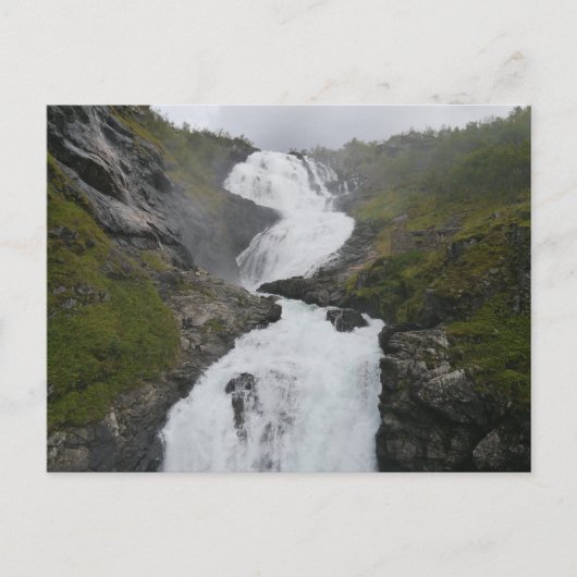 Kjosfossen waterval, Flåm, Noorwegen Briefkaart (Voorkant)