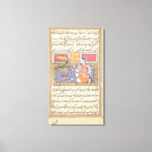 Kjujista, de vrouw van Merchant, die met een Parro Canvas Afdruk
