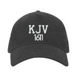 KJV 1611 Black and White Baseball Hat Geborduurde Pet<br><div class="desc">Een eenvoudige maar diepgaande verklaring van uw liefde voor Gods bewaard gebleven KJV 1611 Koning James Bijbel. Zwart-Wit.</div>