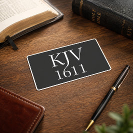 KJV 1611 Zwart en Wit Christelijk Rechthoekige Sticker