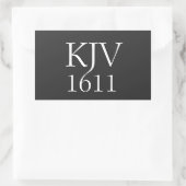 KJV 1611 Zwart-wit Christelijk Rechthoekige Sticker (Tas)