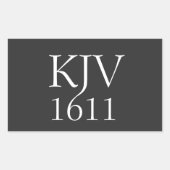 KJV 1611 Zwart-wit Christelijk Rechthoekige Sticker (Voorkant)