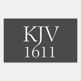 KJV 1611 Zwart-wit Christelijk Rechthoekige Sticker
