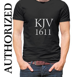 KJV 1611 Zwart-wit Christelijk T-shirt