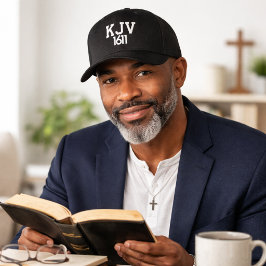 KJV 1611 Zwarte en Witte Honkbalpet Geborduurde Pet