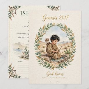 KJV Bijbel-Ishmael Bijbel Karakter Studiekaart Notitiekaartje