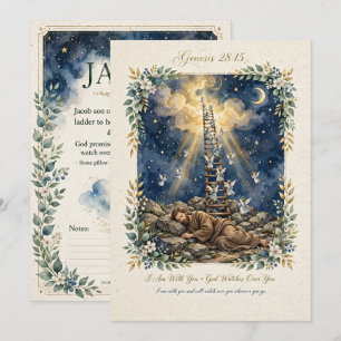 KJV Bijbel-Jakob Bijbel Karakterkaart Notitiekaartje