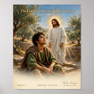 KJV Bijbel-Richters 6:12 Poster