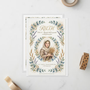 KJV Bijbel Ruth Bijbelstudiekaart Notitiekaartje