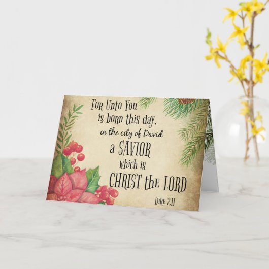 KJV Bijbelse kerst Kaart (Gele Bloem)