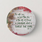 KJV Bijbelse kerst Ronde Button 5,7 Cm (Voorkant)