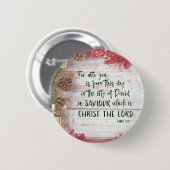 KJV Bijbelse kerst Ronde Button 5,7 Cm (Voorkant /achterkant)