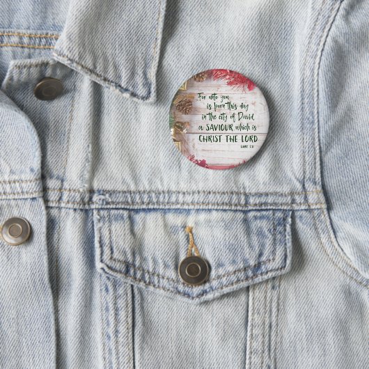 KJV Bijbelse kerst Ronde Button 5,7 Cm (In situ)