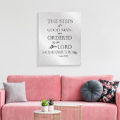 KJV Bijbelversie: Stappen van een goed Man Canvas Afdruk (Insitu (Woonkamer))